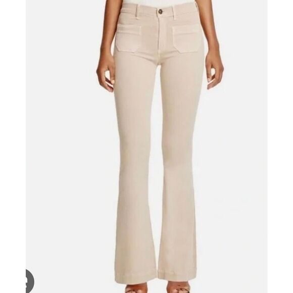 Hudson Taylor beige high rise flare jeans size 28 - Picture 1 of 13